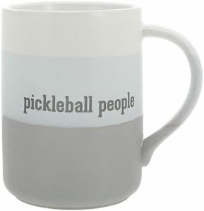 Pavilion - "Pickleball People" Ceramic 18-ounce Mug Pickleball Themed Gifts for Sports Enthusiasts, Gray