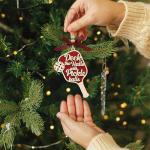 36AQUA Pickleball Ornament 2025 - Funny Pickleball Christmas Tree Ornament - Perfect for Women, Men, Pickleball Lovers - 2 Layer Wood Keepsake with Gift Box