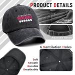 Pickleball Hat Funny Printed Cotton Baseball Cap Adjustable Retro Washed Lightweight and Breathable Unisex Outdoor Sport Sun Hat, Gifts for Pickleball Lover, Players Man Woman Friend Bestie Coworker