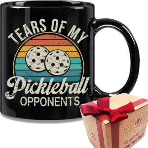 Novelty Tears Of My Pickleball Opponents Mug Gifts for Pickleball Lovers, Pickleball Player Birthday Christmas Gifts for Sports Player Sports Coach Dad Men, Sarcastic Funny Sports Player Coach Gifts