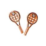 Tennis & Pickleball Earrings – Sporty Jewelry – Lightweight Gift Earrings for Tennis & Pickleball Players, Coaches & Fans – Tennis Gifts, Pickleball Gifts (Tennis Racquet Rose Gold)