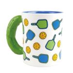 Enesco Our Name is Mud Pickleball Star Dill with it Sculpted Handle Coffee Mug, 16 Ounce, Multicolor