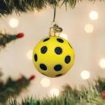 Old World Christmas Pickleball Glass Blown Ornament for Christmas Tree, Handcrafted Holiday Decoration, Sport Collection