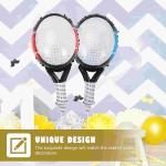 Atpata Funky Tennis Theme Party Set 25" Red & Blue Tennis Racket Balloons & Tennis Ball Balloons (2pcs) Sports Decorations for Tennis Pickleball Squash Players Coach Appreciation & Birthday Decor