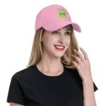 Love Animals Eat Plants Pickleball Hat for Mens Vegan Fashion Caps Pink