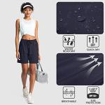 SANTINY Women's 5''/ 7''/9'' Hiking Cargo Shorts Quick Dry Lightweight Summer Shorts for Women Athletic Golf Zipper Pockets(Navy_L)