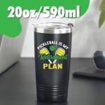 Onebttl Retirement Gifts for Pickleball Lovers, Pickleball Gifts, Insulated 20oz Stainless Steel Travel Tumbler with Lid