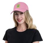 Love Animals Eat Plants Pickleball Hat for Mens Vegan Fashion Caps Pink