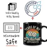 Novelty Tears Of My Pickleball Opponents Mug Gifts for Pickleball Lovers, Pickleball Player Birthday Christmas Gifts for Sports Player Sports Coach Dad Men, Sarcastic Funny Sports Player Coach Gifts