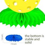 9pcs Pickleball Party Honeycomb Centerpieces Pickleball Birthday Party Decorations Pickleball Themed Table Decorations for Sport Themed Birthday Party Baby Shower Supplies