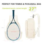 YEEGO DIRECT Tennis Bags for Women, Tennis Backpack Pickleball Racket Bags,Waterproof Sling Bag,Suitable for Pickleball Tennis Badminton, Gifts for Women Men with Key Chain (Beige)