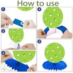 9pcs Pickleball Party Honeycomb Centerpieces Pickleball Birthday Party Decorations Pickleball Themed Table Decorations for Sport Themed Birthday Party Baby Shower Supplies