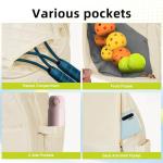 YEEGO DIRECT Tennis Bags for Women, Tennis Backpack Pickleball Racket Bags,Waterproof Sling Bag,Suitable for Pickleball Tennis Badminton, Gifts for Women Men with Key Chain (Beige)
