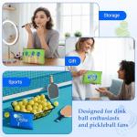 24 Pcs Pickleball Makeup Bags Bulk Pickleball Gifts for Women, Dink Ball Sport Cosmetic Pouch Bag Party Favors Supplies, Pickle Ball Accessories Travel Organizer Zipper Pouch Sport Lovers Gifts (Blue)