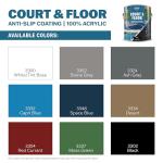DYCO Court & Floor Anti-Slip Coating - Slip-Resistant Pavement, Cement & Concrete Paint for Pickleball, Tennis & Basketball Courts, Exceeds ADA Standards for Safety Areas (Black, 1 Gallon)