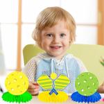 9pcs Pickleball Party Honeycomb Centerpieces Pickleball Birthday Party Decorations Pickleball Themed Table Decorations for Sport Themed Birthday Party Baby Shower Supplies