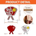 V VIBEPY All Over Printed Pickleball Ornament 2025, Pickleball Christmas Ornaments, Pickleball Gift Acessories Christmas 2 Layers Ornaments for Tree Hanging