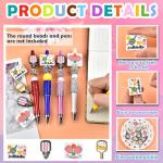 WOZADU 12 PCS Pickleball Theme Silicone Focal Beads for Pens, Beads Bulk for Keychain Bracelet Necklace Making, Handmade Crafts Supplies