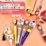 WOZADU 12 PCS Pickleball Theme Silicone Focal Beads for Pens, Beads Bulk for Keychain Bracelet Necklace Making, Handmade Crafts Supplies