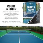 DYCO Court & Floor Anti-Slip Coating - Slip-Resistant Pavement, Cement & Concrete Paint for Pickleball, Tennis & Basketball Courts, Exceeds ADA Standards for Safety Areas (Black, 1 Gallon)