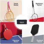 HDSD Custom Pickleball Name Bands for Paddles, Silicone Personalized Loop Grip Strap on Racket Racquetball Paddle, for Pickleball Lovers DIY Gifts