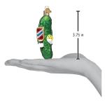 Old World Christmas Pickleball Pickle Glass Blown Ornament for Christmas Tree, Handcrafted Holiday Decoration, Sport Collection