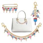 PHALIN 3PCS Pickleball Bag Charms for Women Pickleball Keychains Brooch Pins Purse Chain Accessories Game Day Sports Outfits Party Favors Gifts