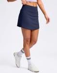 SANTINY Skorts for Women with Pockets High Waisted A Line Golf Skirts Athletic Tennis Skirt for Casual Pickleball (Navy_XS)