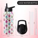 TWBDMKC 32 oz Pickleball Insulated Water Bottle with Straw - Pickleball Gym Hiking Sports Coffee Mug | Perfect Pickleball Gifts for Women, Pickleball Decor Accessories