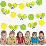 Pickleball Party Banners Cute Pickleball Party Birthday Decorations 4pcs Pickleball Themed Banner Decorations for Pickleball Theme Party Sport Baby Shower Supplies