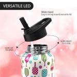 TWBDMKC 32 oz Pickleball Insulated Water Bottle with Straw - Pickleball Gym Hiking Sports Coffee Mug | Perfect Pickleball Gifts for Women, Pickleball Decor Accessories