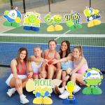 Cheereveal 8 Pieces Pickleball Honeycomb Centerpieces, Just One More Game/Life is Short Play/Just Dink It Table Toppers, Pickball Birthday or Retirement Party Decoration Supplies