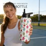 TWBDMKC 32 oz Pickleball Insulated Water Bottle with Straw - Pickleball Gym Hiking Sports Coffee Mug | Perfect Pickleball Gifts for Women, Pickleball Decor Accessories