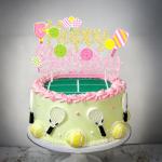 Pickleball Birthday Party Cake Topper Gold and Pink Glitter Happy Birthday Cake Topper for Girls Pickleball Theme Birthday Party Decorations for Pickleball Player Birthday Party Baby Shower Supplies