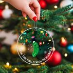 Pickleball Ornament 2025, Pickle Ornaments for Christmas Tree, Funny Acrylic Sports Ornaments, Pickleball Gifts for Women, Men, Pickle Ball Lover Gifts Ideas