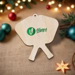 V VIBEPY All Over Printed Pickleball Ornament 2025, Pickleball Christmas Ornaments, Pickleball Gift Acessories Christmas 2 Layers Ornaments for Tree Hanging