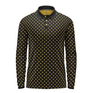 Men’s Funny Long Sleeve Golf Polo Shirt – Moisture Wicking Performance Casual Relaxed Fit Quick Dry Tennis Pickleball Bowling (US, Alpha, 5X-Large, Regular, Regular, Duck)