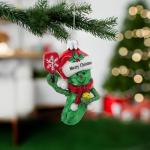 Kurt Adler 3.5-inch Noble Gems™ Pickleball Pickle with Santa Ornament