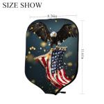 TREGAUSI American Flag Pickleballs Paddle Cover American Flag Padded Pickleballs Paddle Cover Personalized Diving Fabric Cover Paddle Case Rackets Cover, Fits Most Paddle, 8.26 x 11.61 inch