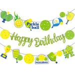 Pickleball Birthday Party Decorations Green Pickleball Happy Birthday Banners for Fantasy Pickleball Theme Party Baby Shower Supplies