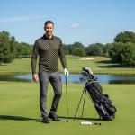 Men’s Funny Long Sleeve Golf Polo Shirt – Moisture Wicking Performance Casual Relaxed Fit Quick Dry Tennis Pickleball Bowling (US, Alpha, 5X-Large, Regular, Regular, Duck)