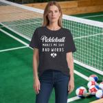 Cutesong Pickleball Shirt for Women Pickleball Player T-Shirt Funny Sports Lover Short Sleeve Grey