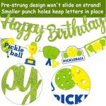 Pickleball Birthday Party Decorations Green Pickleball Happy Birthday Banners for Fantasy Pickleball Theme Party Baby Shower Supplies