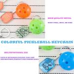 Qomamount Pickleball Keychain,Mini Paddle and Pickleball Design Pickle Ornament,Gifts for Pickleball Lovers(Green)