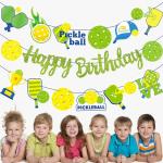 Pickleball Birthday Party Decorations Green Pickleball Happy Birthday Banners for Fantasy Pickleball Theme Party Baby Shower Supplies