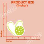 (3Pcs) Pickleball Stickers Waterproof Vinyl Pickleball Heart Decals for Water Bottle, Tumbler, Laptop, Phone Case, Scrapbooking, Team Players, Coach, 3" x 2.8"