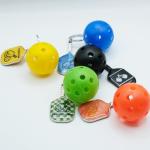 Qomamount Pickleball Keychain,Mini Paddle and Pickleball Design Pickle Ornament,Gifts for Pickleball Lovers(Green)