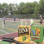 Kauai Sun 16PCS Pickleball Gift Bags, Pickle Ball Themed Party Supplies Favors Bags, Four Original Vibrant Designs for Pickleball Enthusiasts Players Team Coach Retirement Gifts Goodies