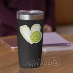 (3Pcs) Pickleball Stickers Waterproof Vinyl Pickleball Heart Decals for Water Bottle, Tumbler, Laptop, Phone Case, Scrapbooking, Team Players, Coach, 3" x 2.8"
