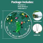 Pickleball Ornament 2025, Pickle Ornaments for Christmas Tree, Funny Acrylic Sports Ornaments, Pickleball Gifts for Women, Men, Pickle Ball Lover Gifts Ideas